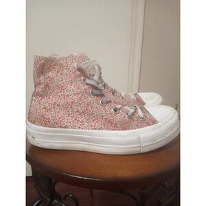 Converse All Star Lift Platform Trainers Womens Size 7 Ditsy Floral Shoes